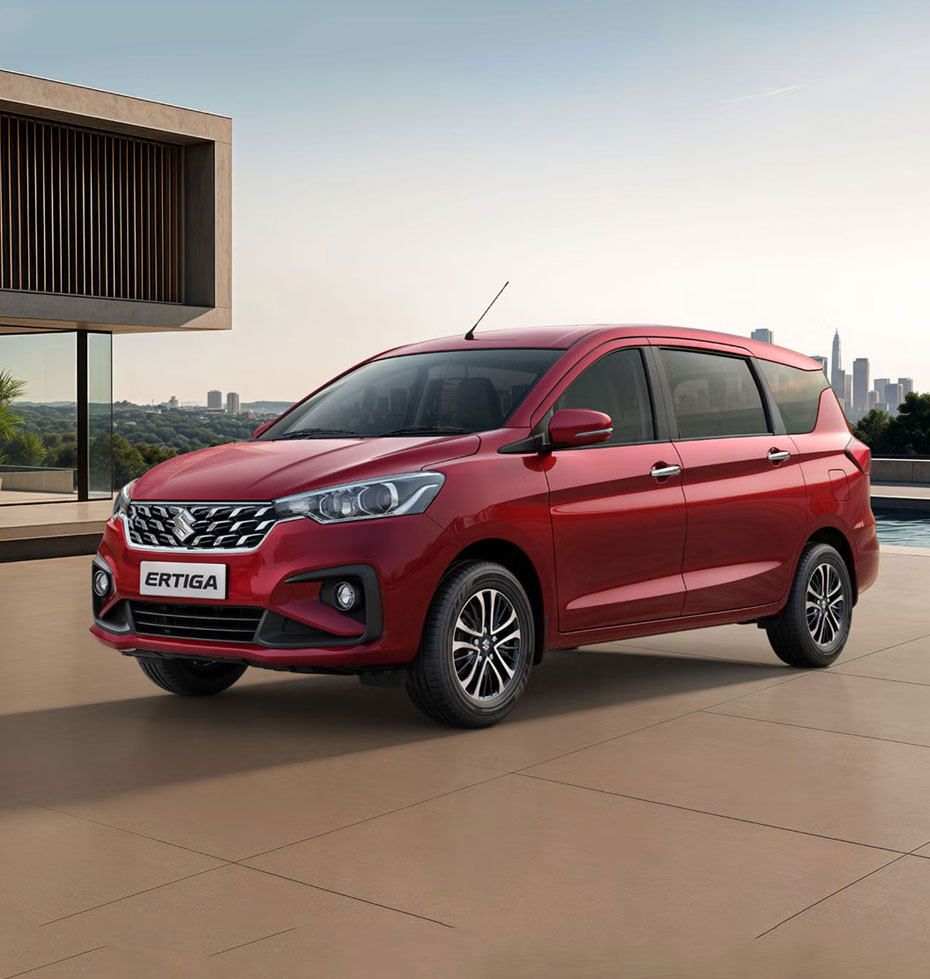 Red Suzuki Ertiga - Al Rostamani Trading Company